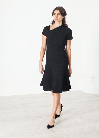 Lined Silhouette Dress in Black (6707094945886)