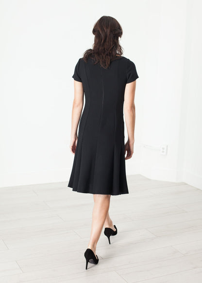 Lined Silhouette Dress in Black (6707094945886)