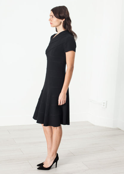 Lined Silhouette Dress in Black (6707094945886)
