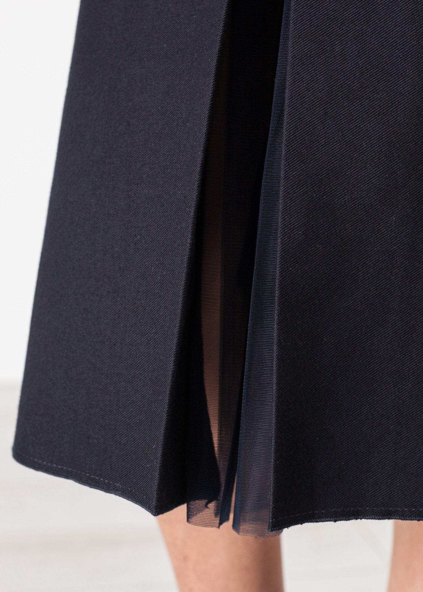 Tulle Pleat Skirt in Navy (6707104940126)