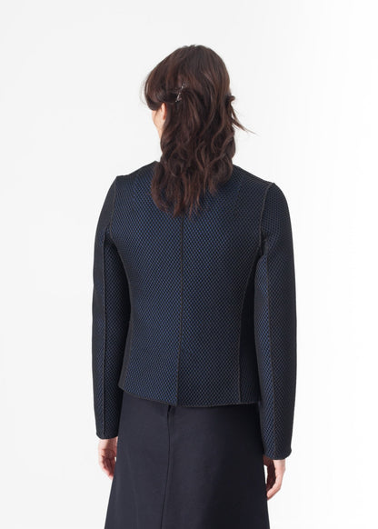 Weave Jacket in Black/Blue (6707105038430)