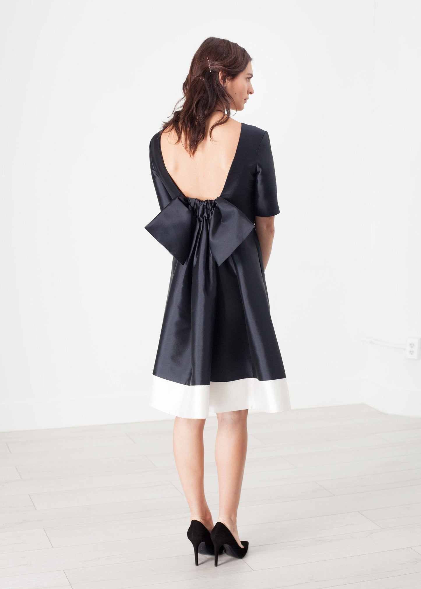 Tie Dress in Navy (6707095732318)