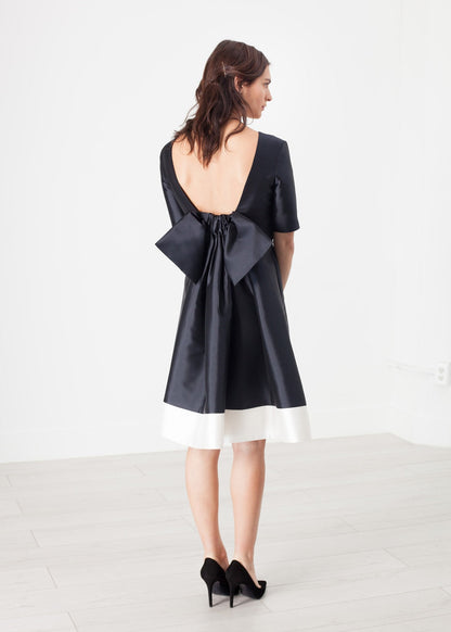 Tie Dress in Navy (6707095732318)