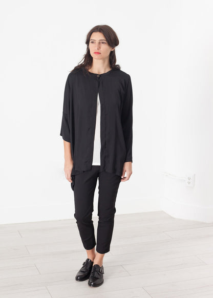Unbalanced Cardigan in Black (6707105103966)