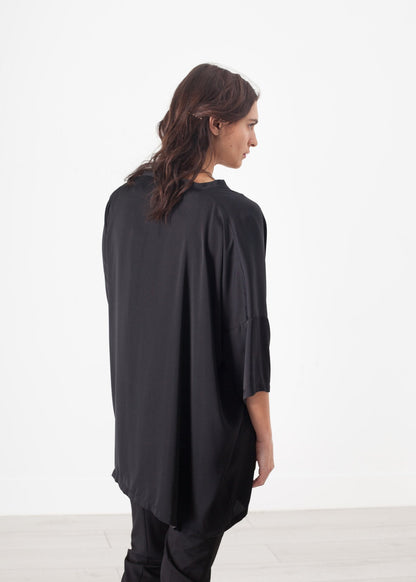 Unbalanced Cardigan in Black (6707105103966)