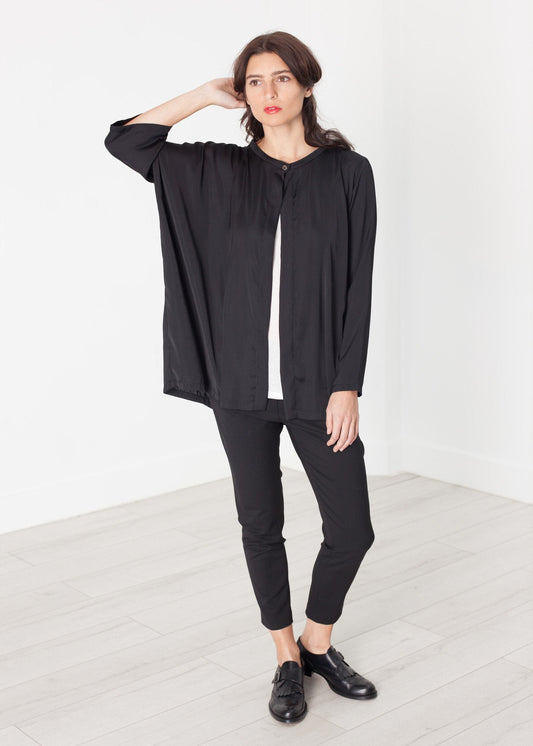 Unbalanced Cardigan in Black (6707105103966)