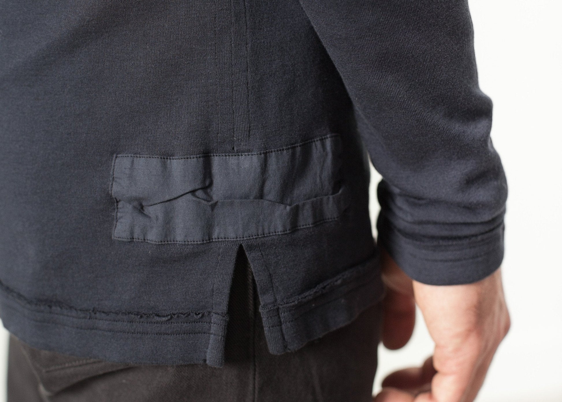 Cotton Henley in Blue Grey (6707095863390)