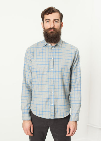 Paul Shirt in Grey Flannel (6707107102814)
