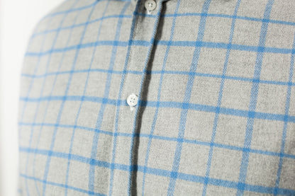 Paul Shirt in Grey Flannel (6707107102814)