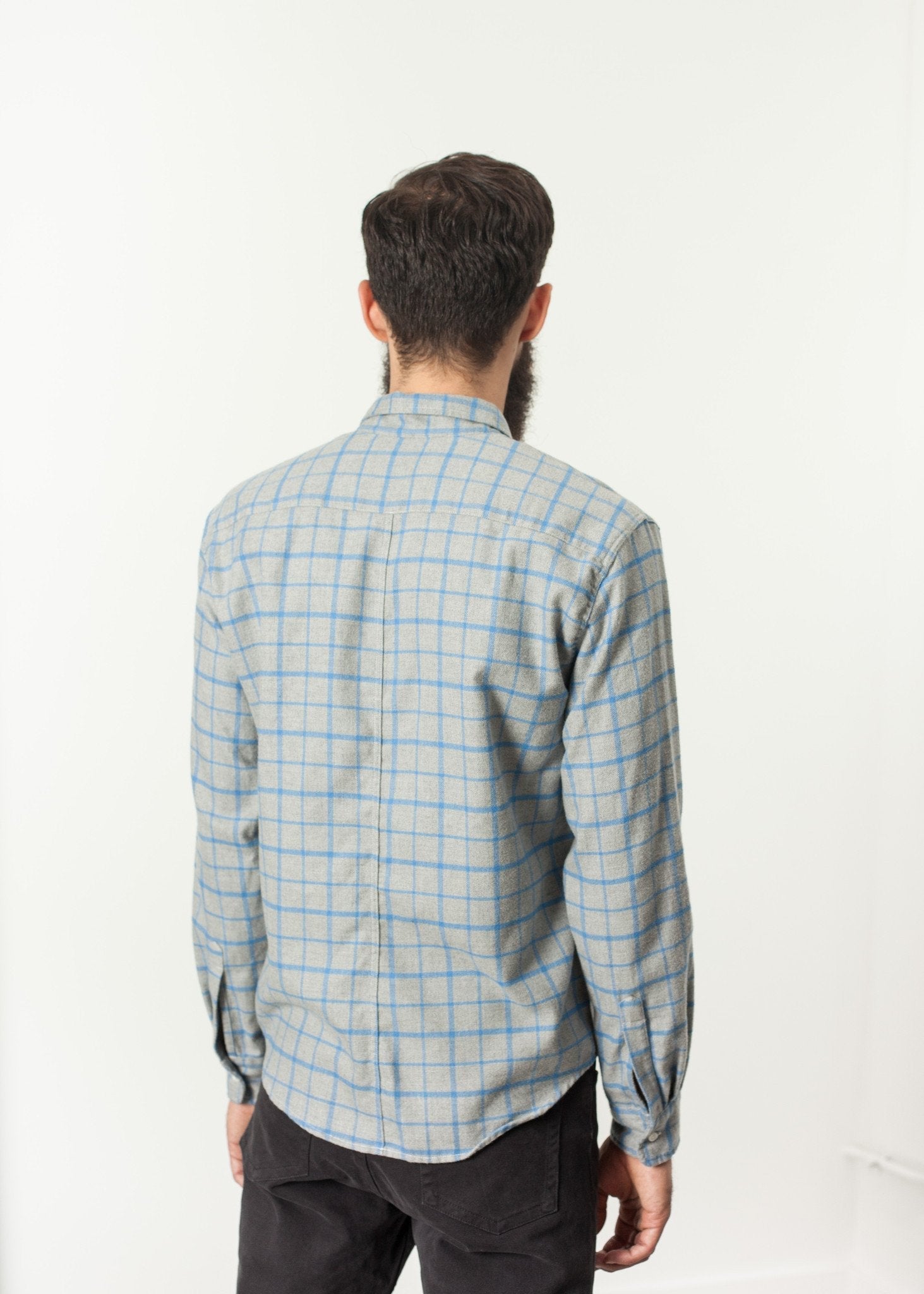 Paul Shirt in Grey Flannel (6707107102814)