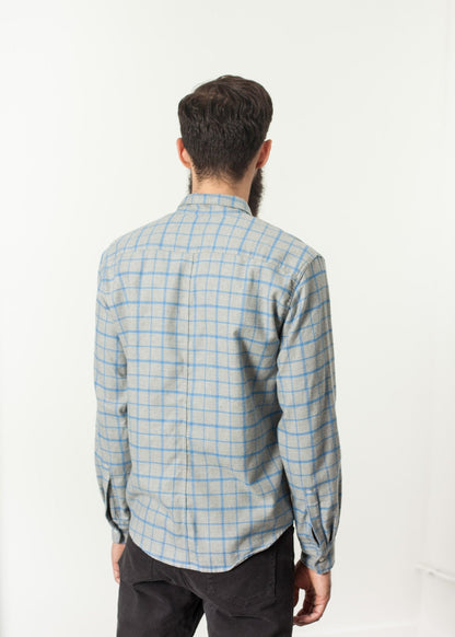 Paul Shirt in Grey Flannel (6707107102814)
