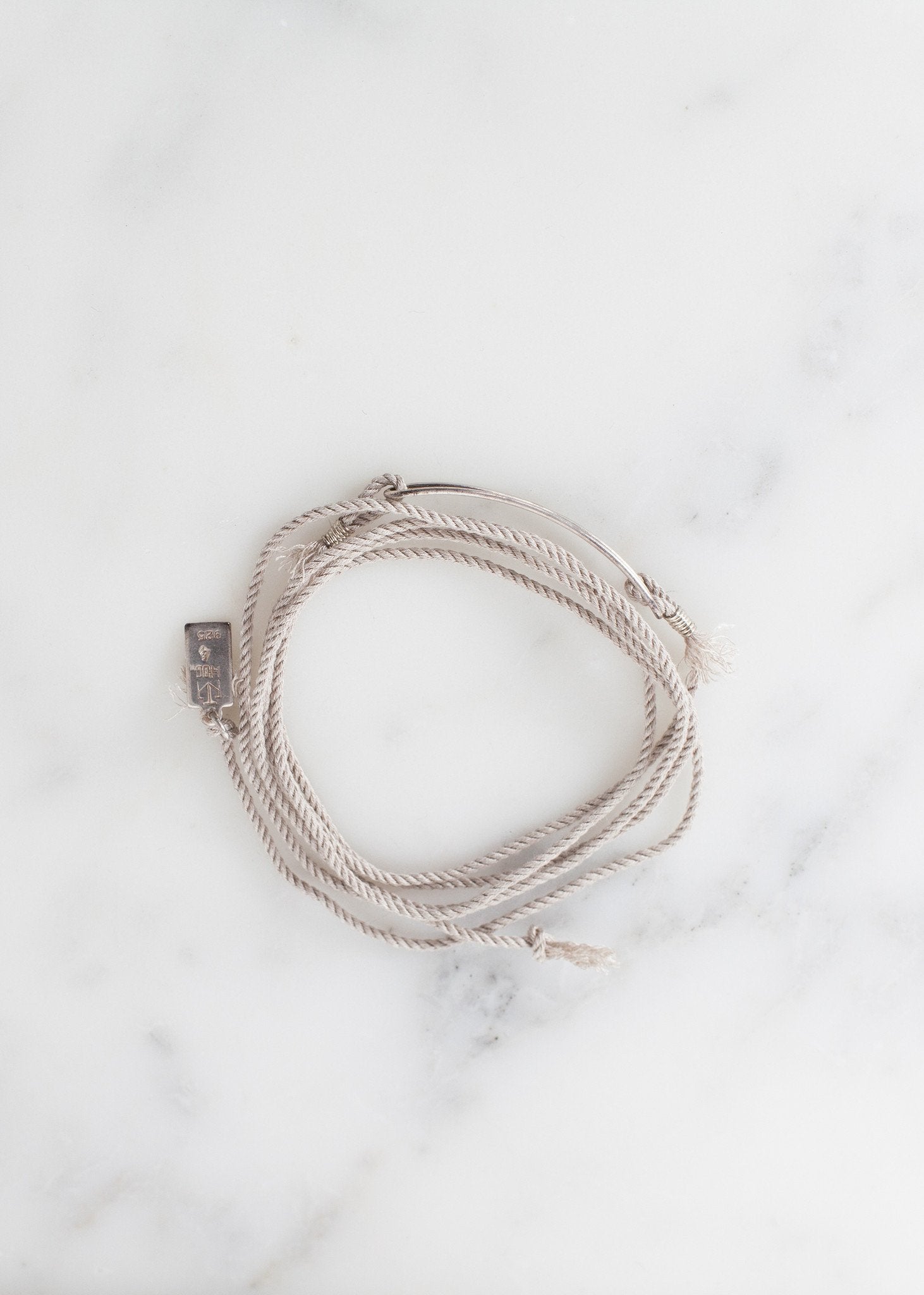 Bracelet 85 in Grey Silk/Silver (6707089703006)