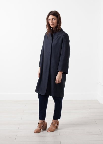 Woven Pleat Back Coat (6707077611614)