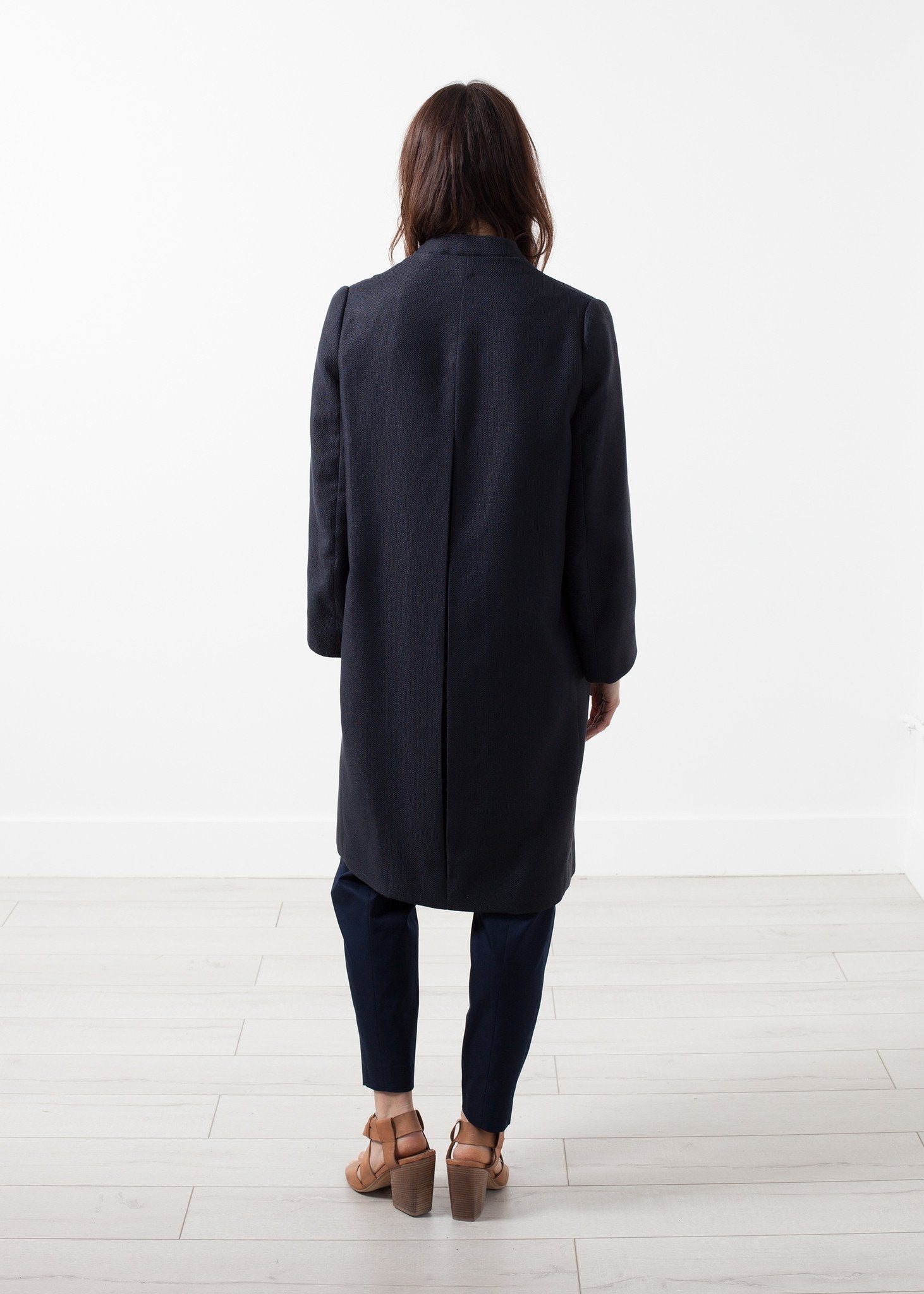 Woven Pleat Back Coat (6707077611614)