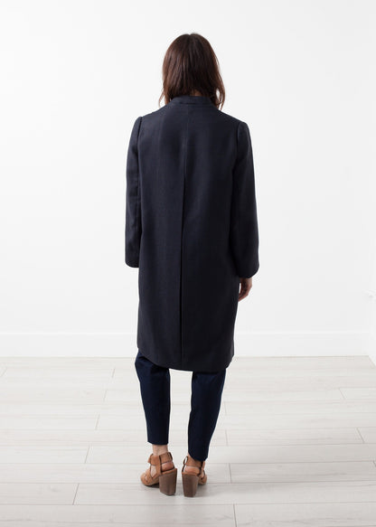 Woven Pleat Back Coat (6707077611614)