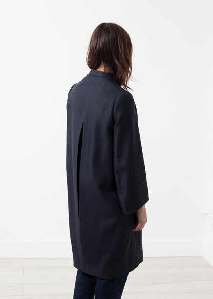 Woven Pleat Back Coat (6707077611614)