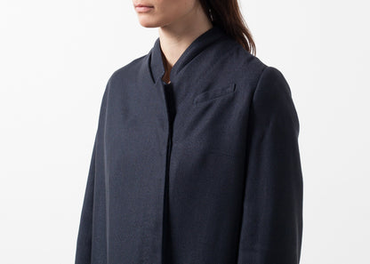 Woven Pleat Back Coat (6707077611614)