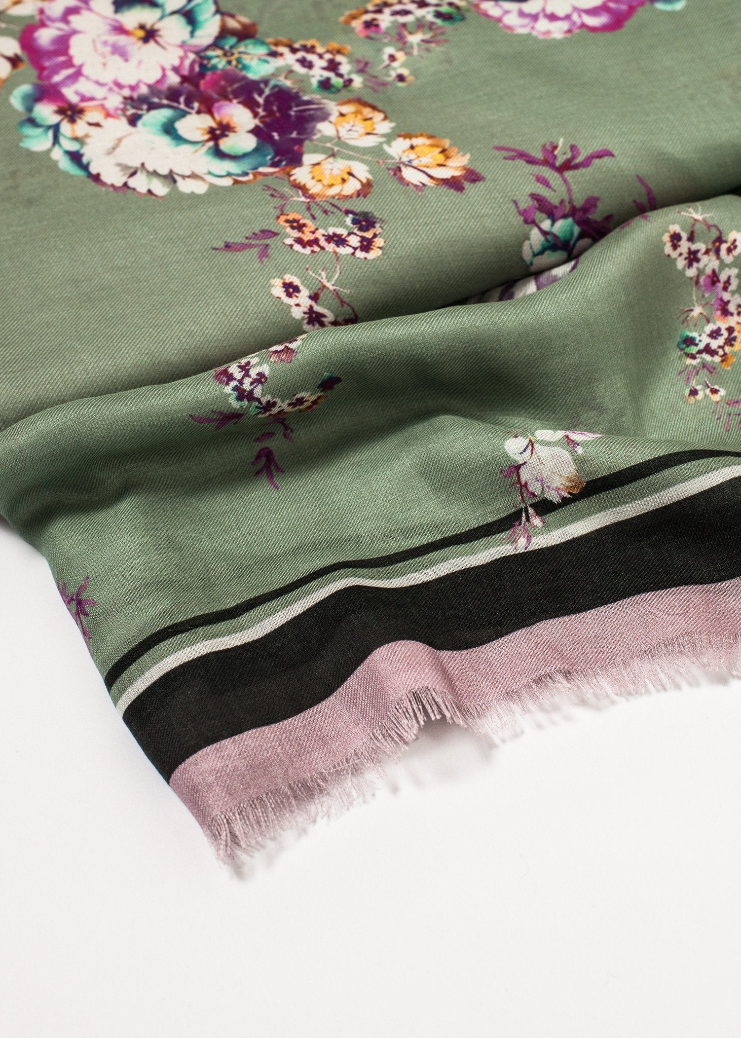 Floral Cashmere Scarf (6707075645534)