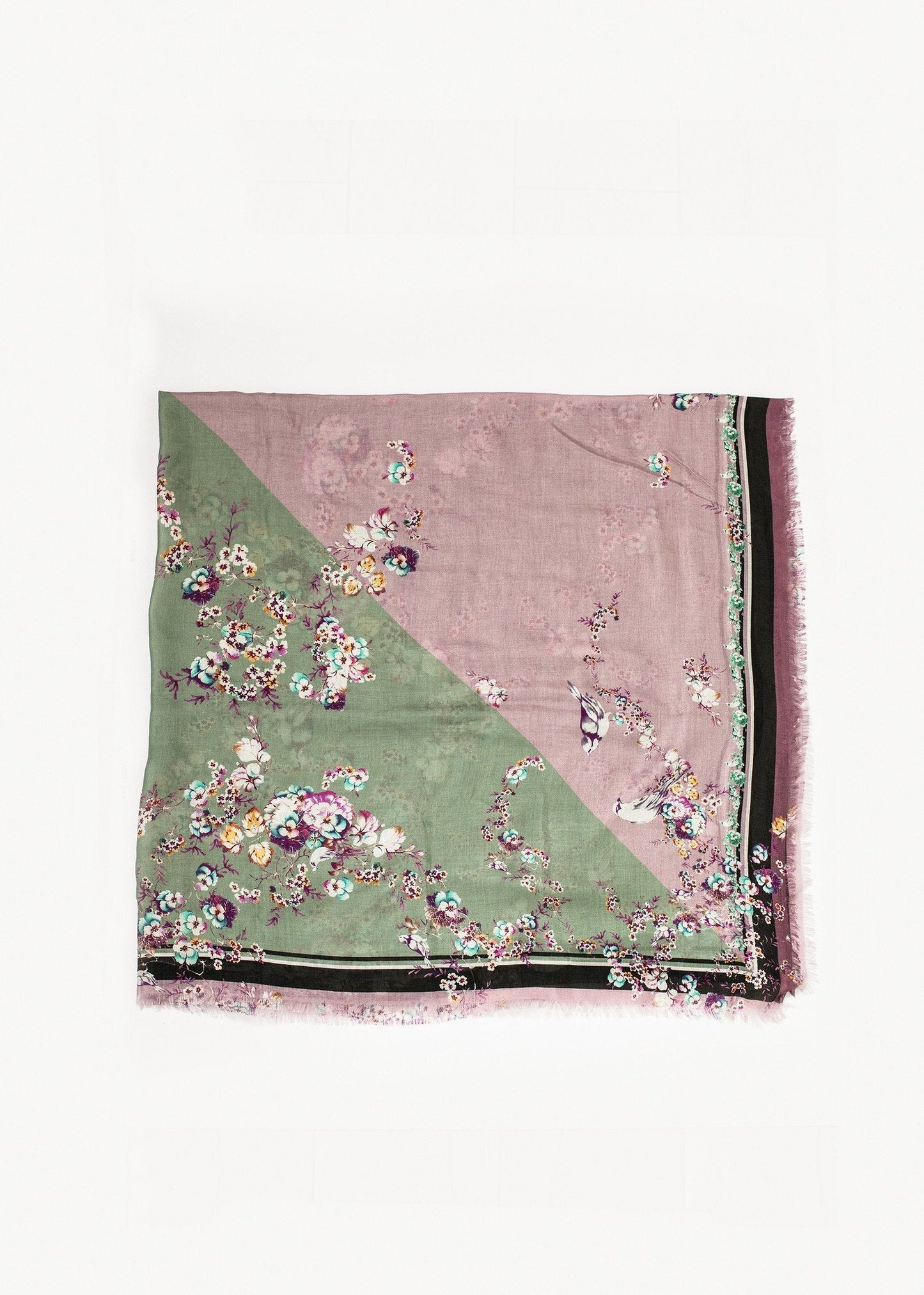 Floral Cashmere Scarf (6707075645534)