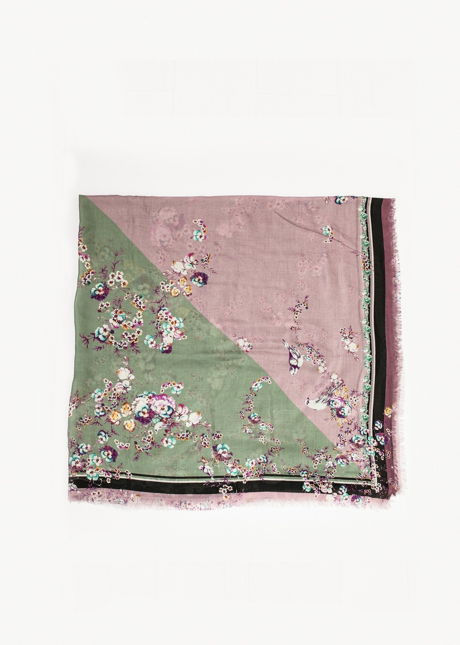 Floral Cashmere Scarf (6707075645534)