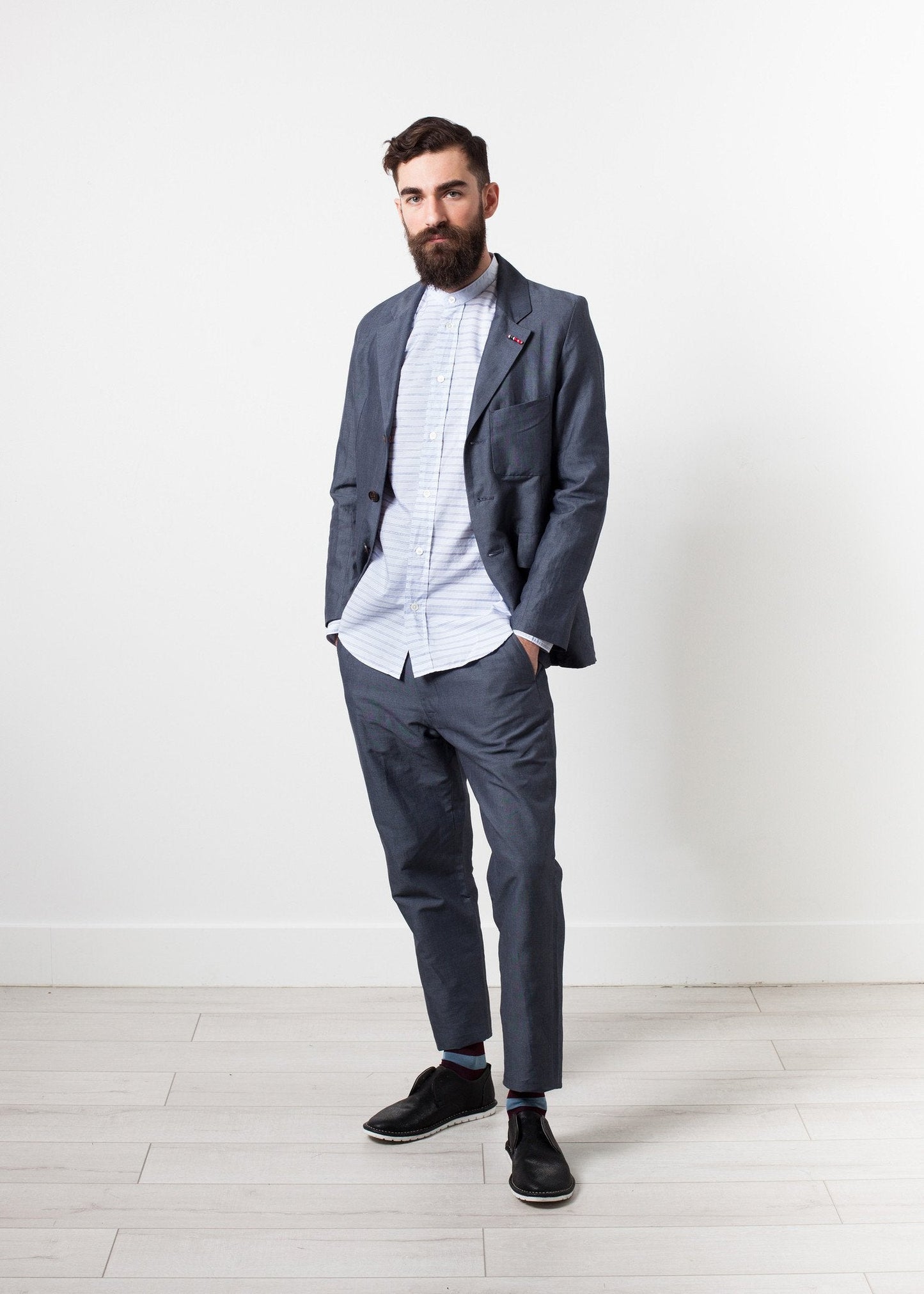 Mandarin Collar Formal Shirt (6707076792414)