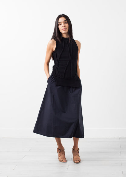 Curved Stripe Knit Tank (6707072729182)