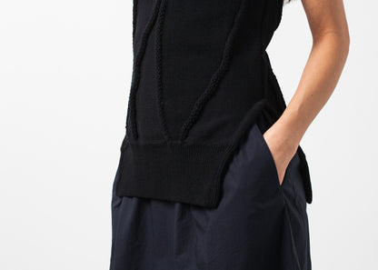 Curved Stripe Knit Tank (6707072729182)