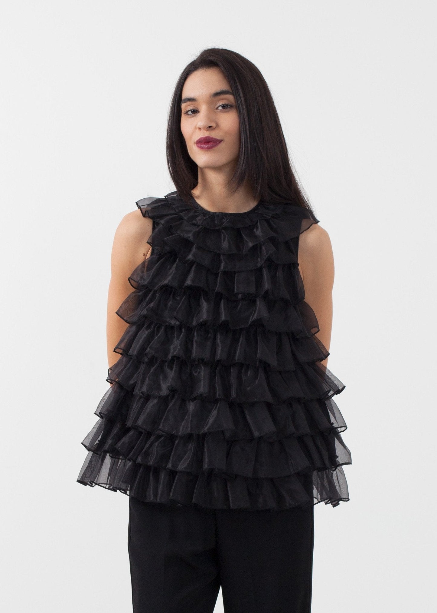 Organza Ruffle Top (6707092324446)