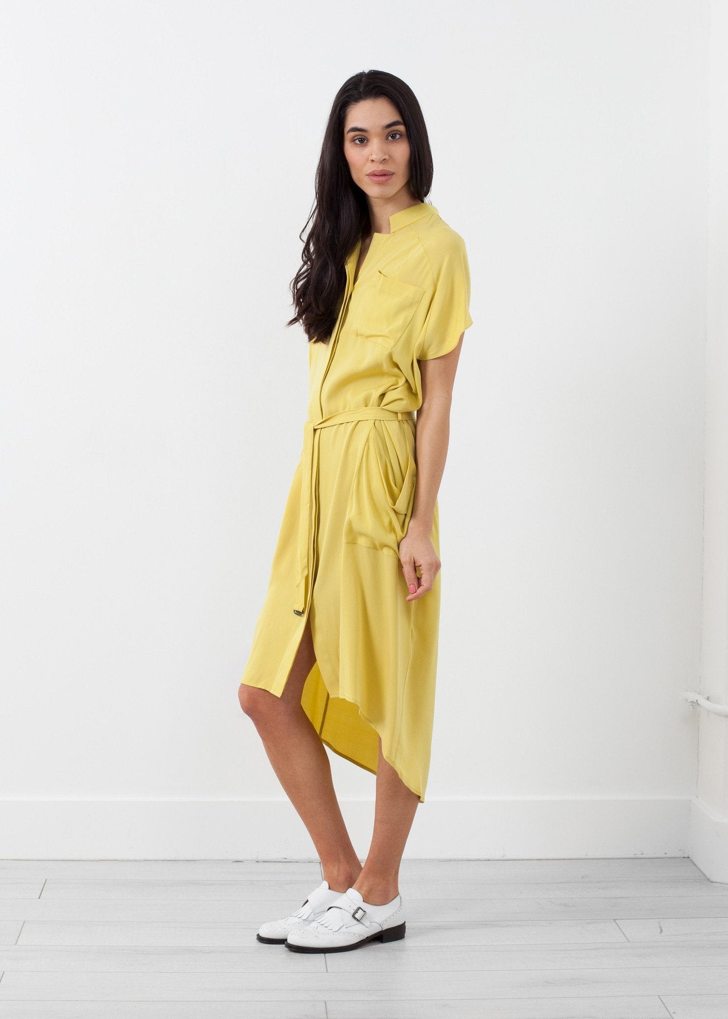 Ultime Silk Shirt Dress (6707069419614)
