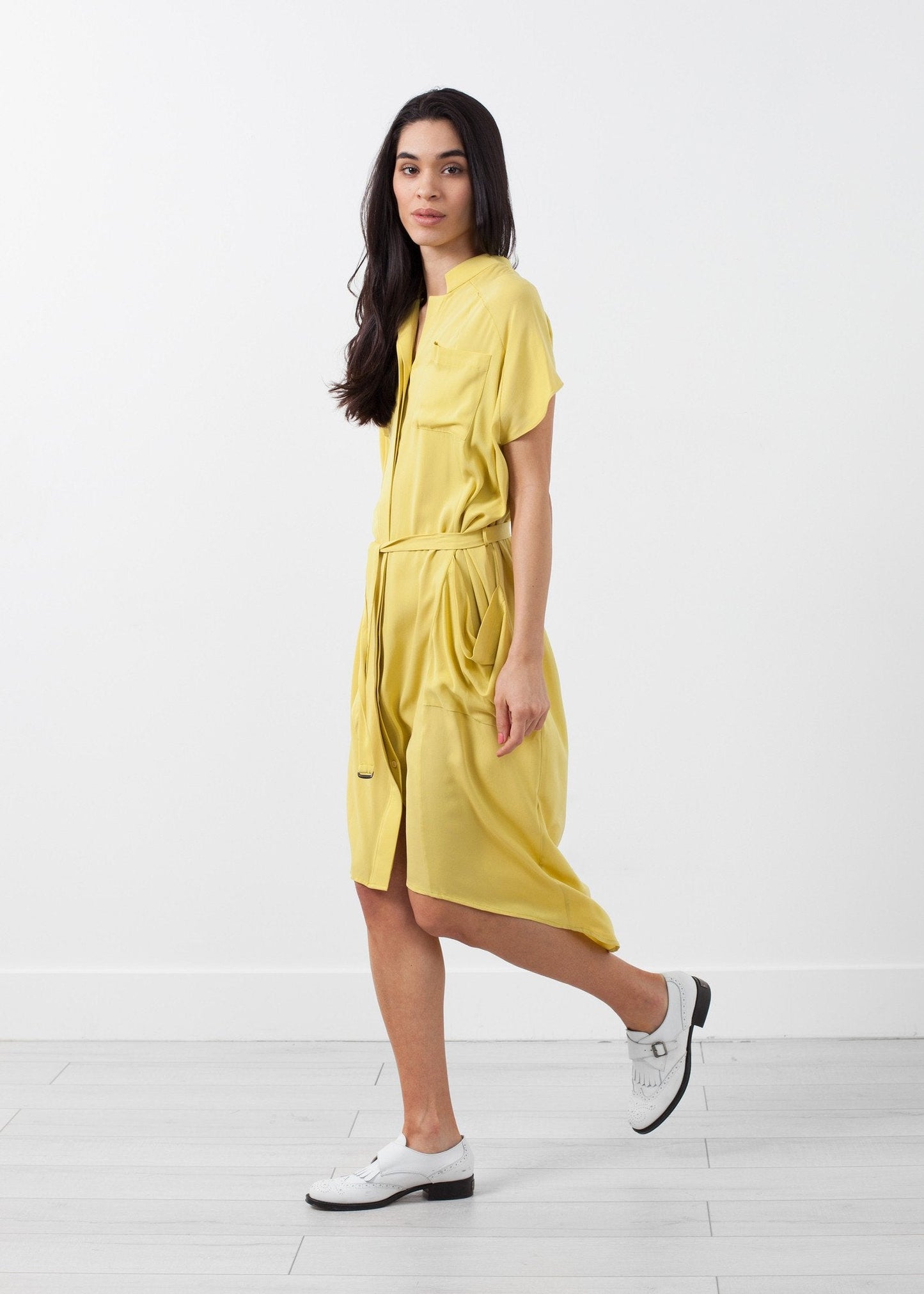 Ultime Silk Shirt Dress (6707069419614)