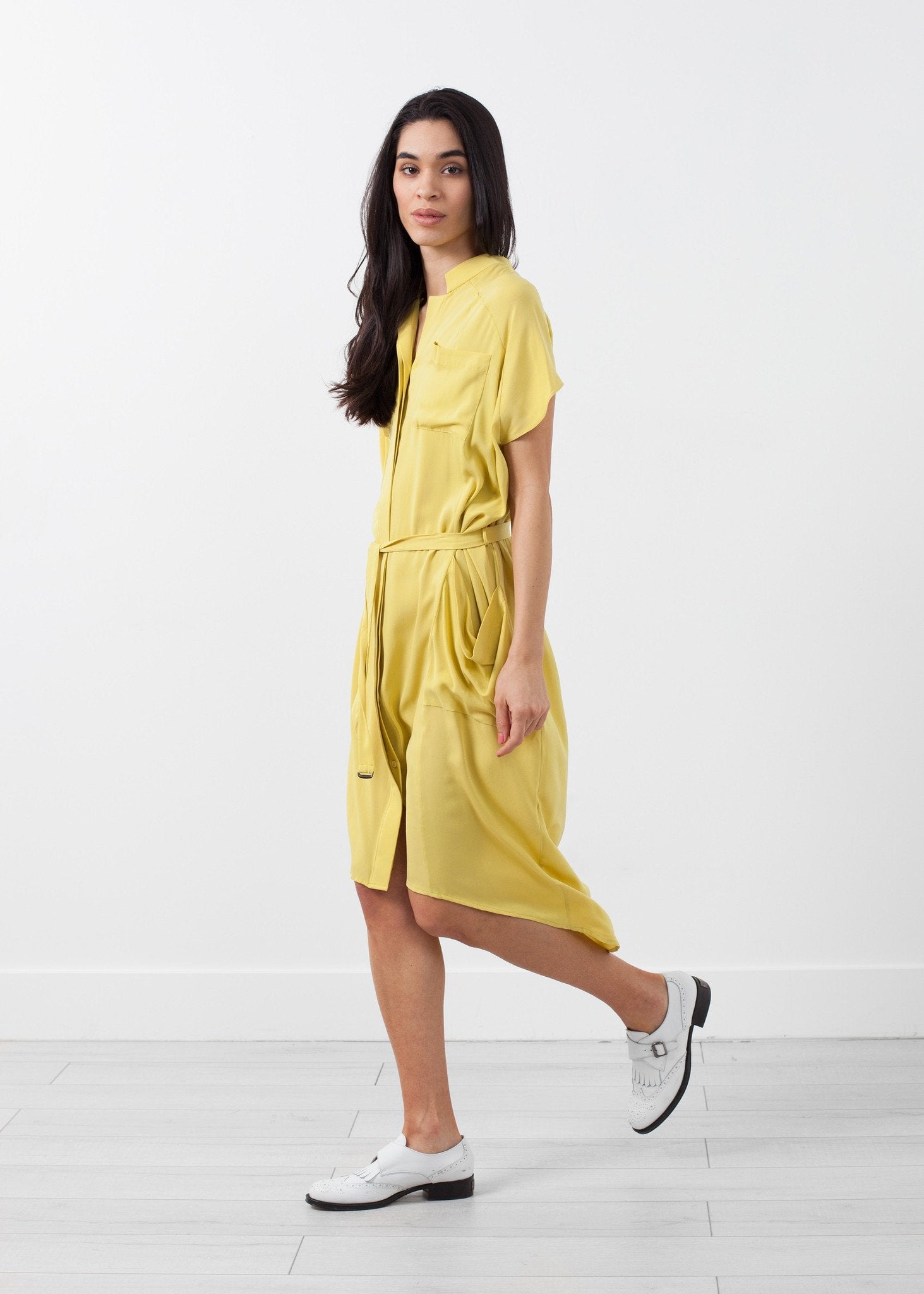 Ultime Silk Shirt Dress (6707069419614)