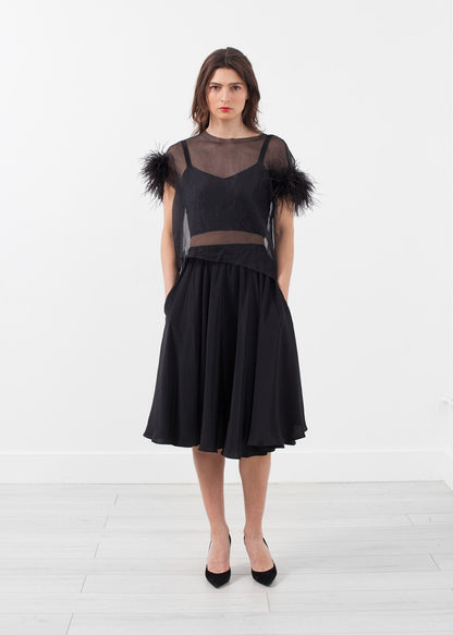 Organza Feather Top (6707068665950)