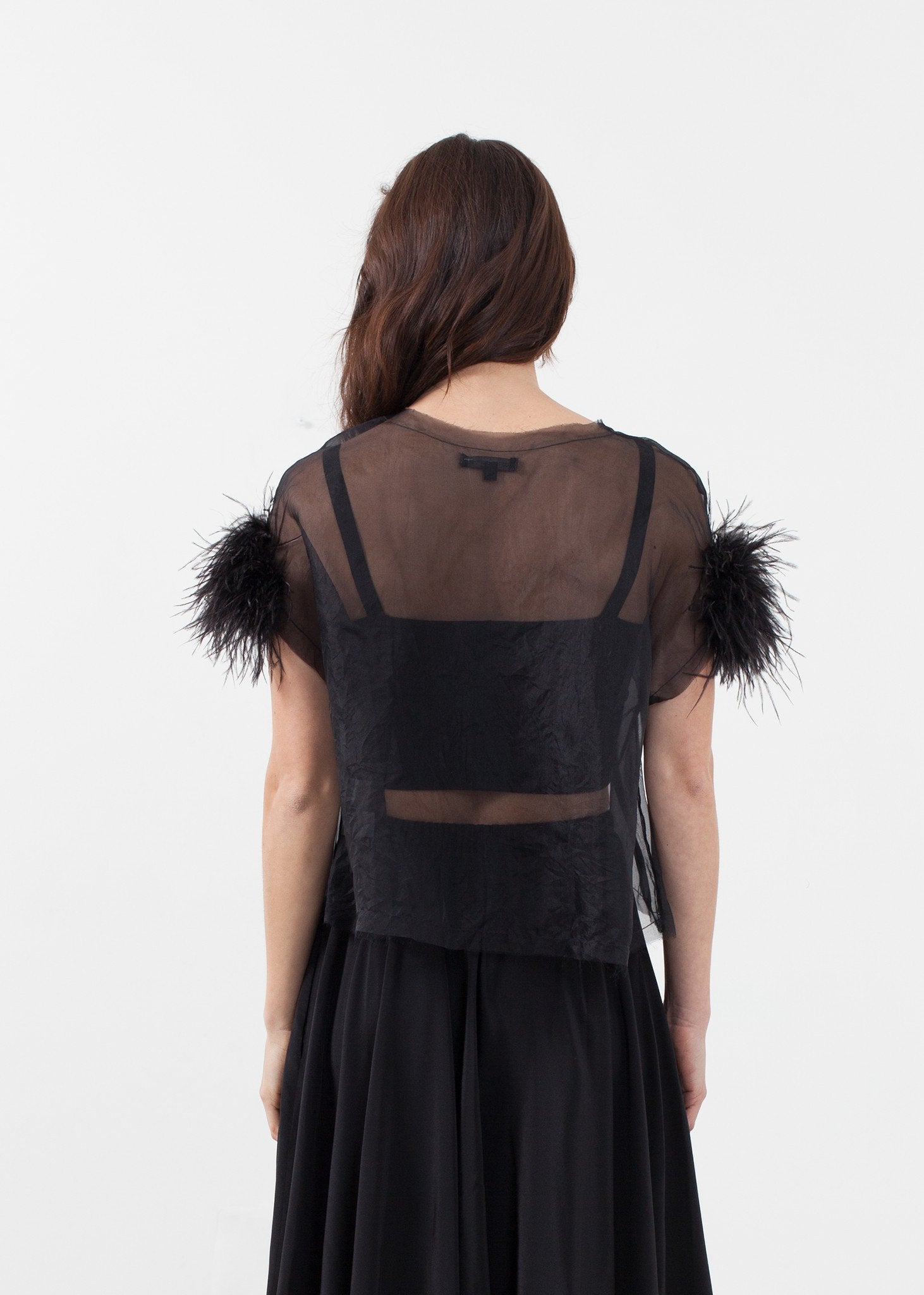 Organza Feather Top (6707068665950)