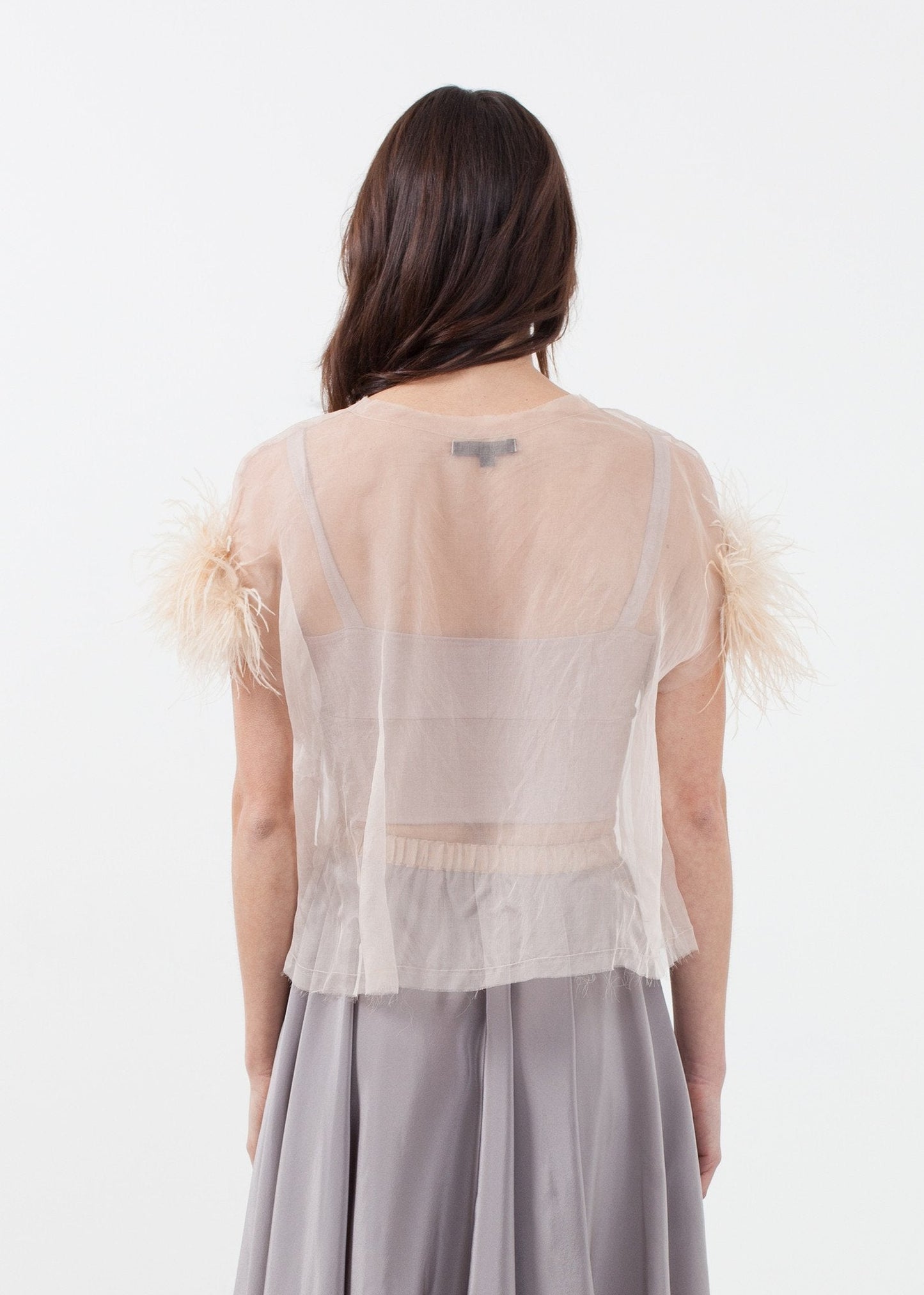 Organza Feather Top (6707068633182)