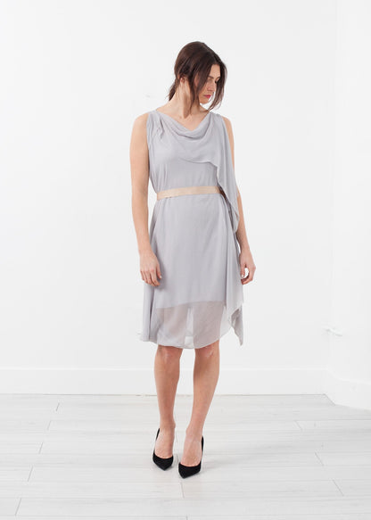 Chiffon Draped Dress (6707069059166)