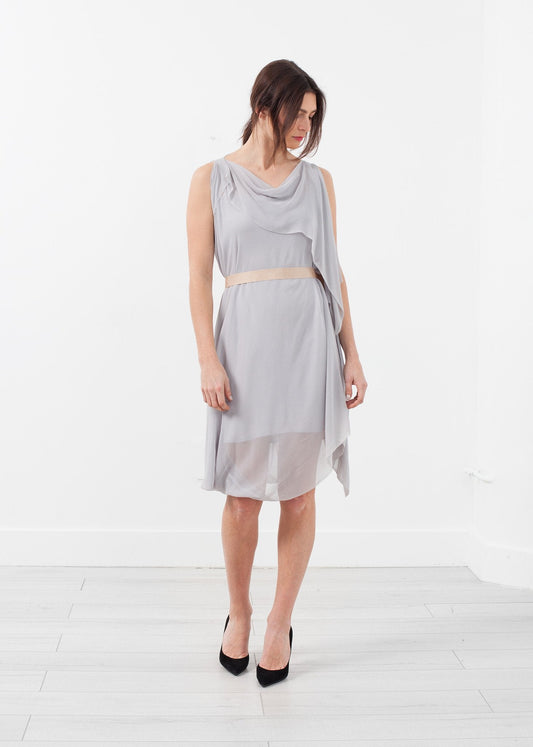 Chiffon Draped Dress (6707069059166)