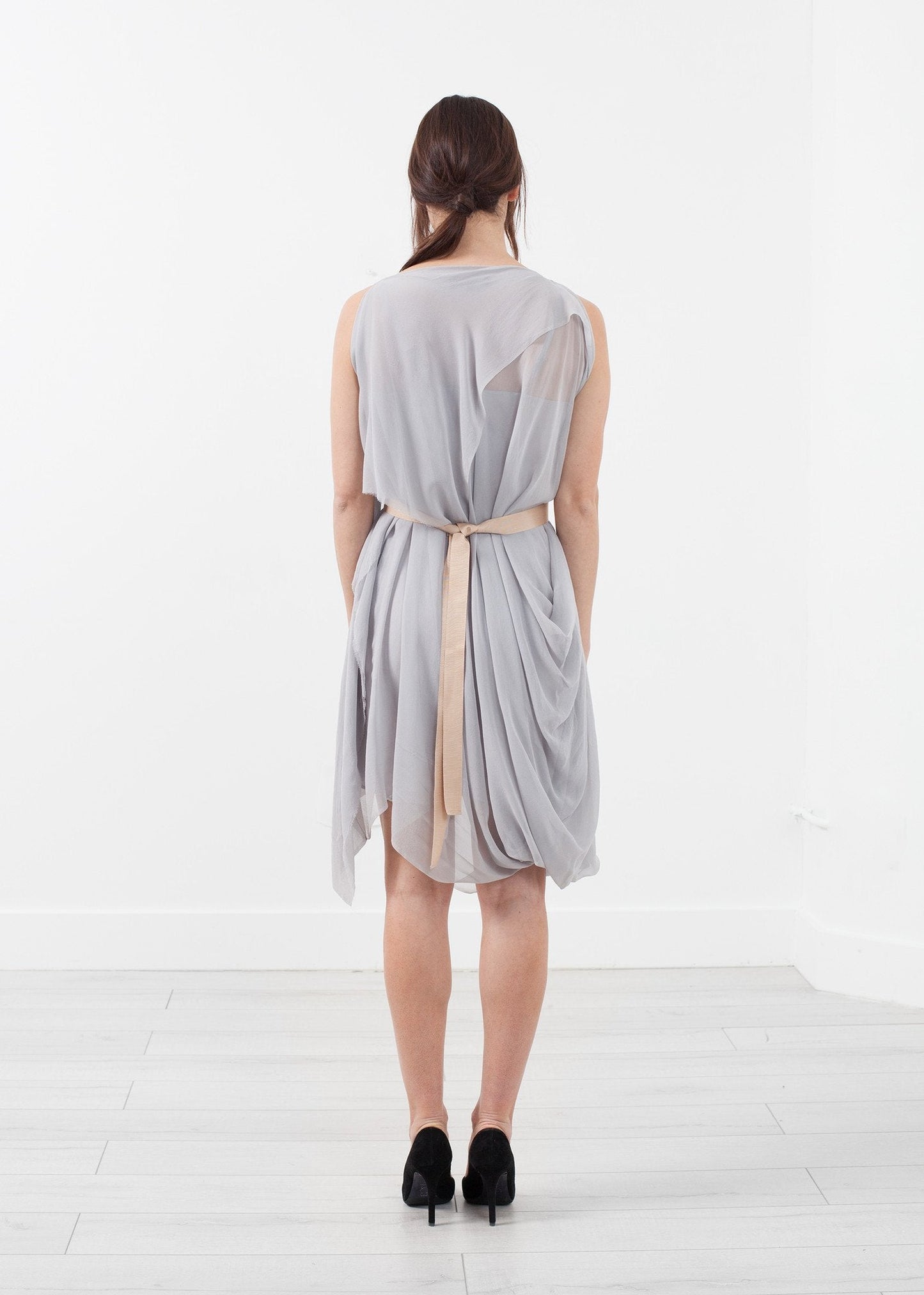 Chiffon Draped Dress (6707069059166)