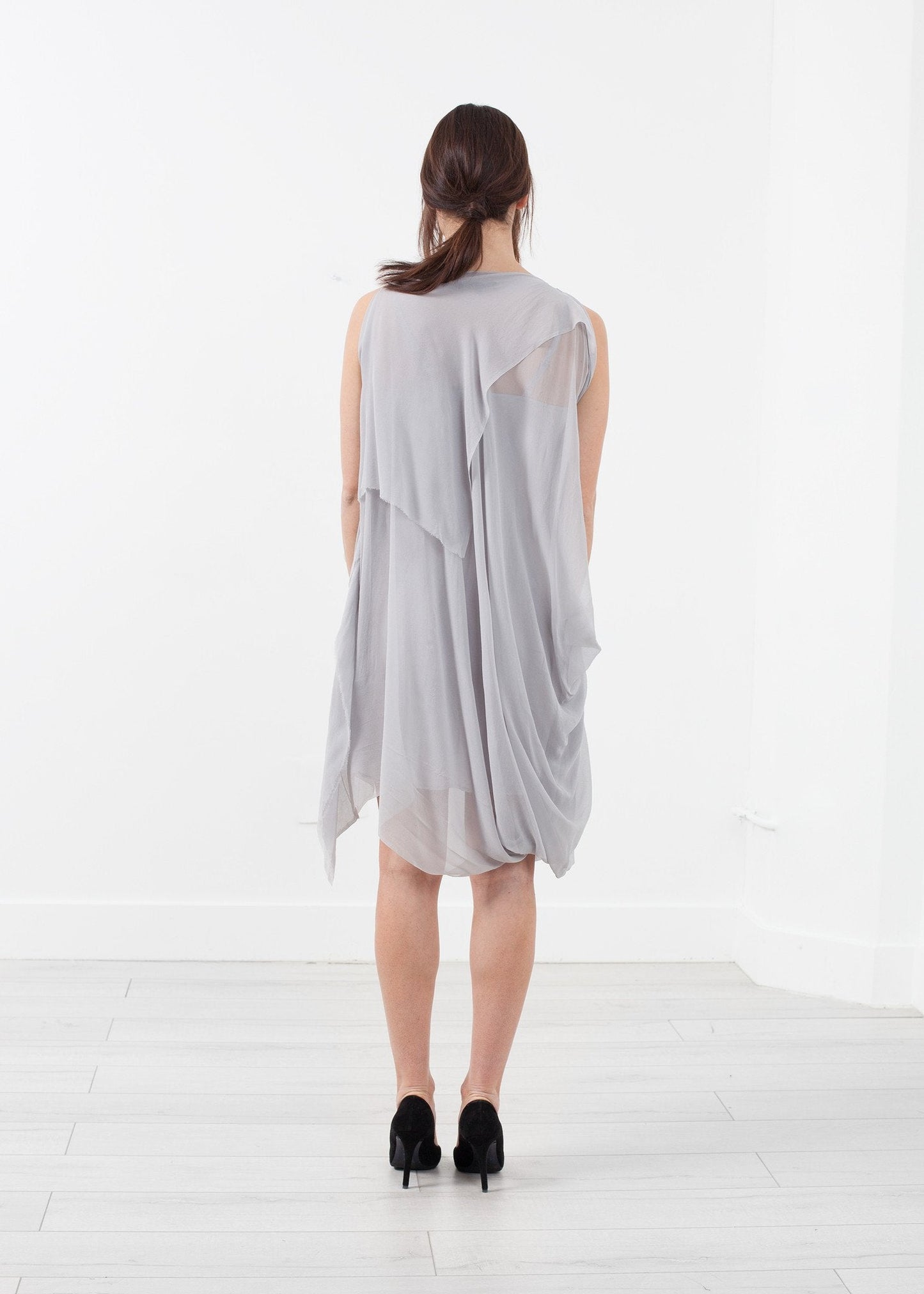 Chiffon Draped Dress (6707069059166)