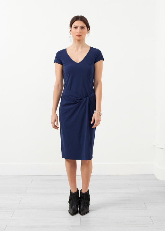 V-Neck Twist Dress (6707066470494)