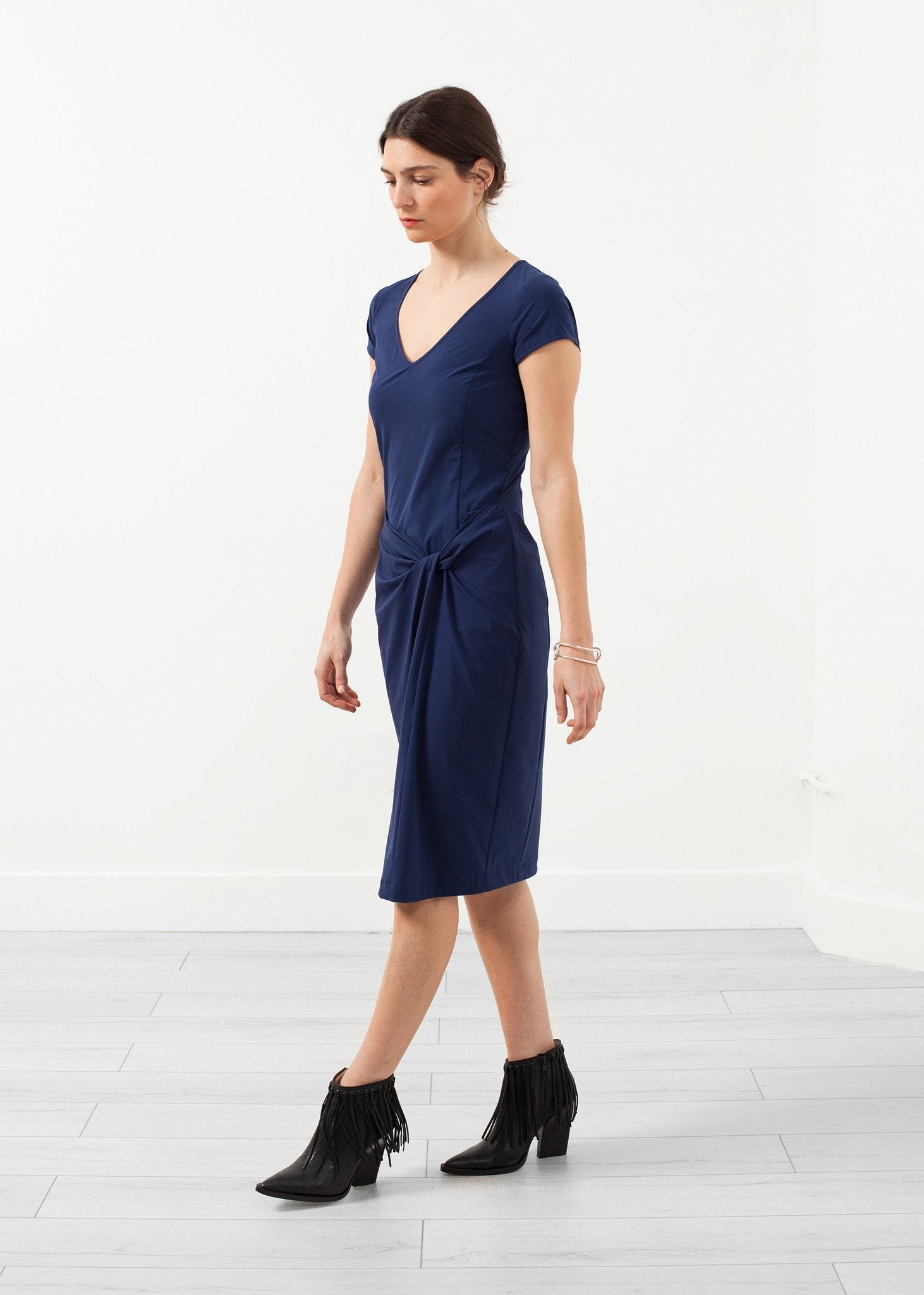 V-Neck Twist Dress (6707066470494)