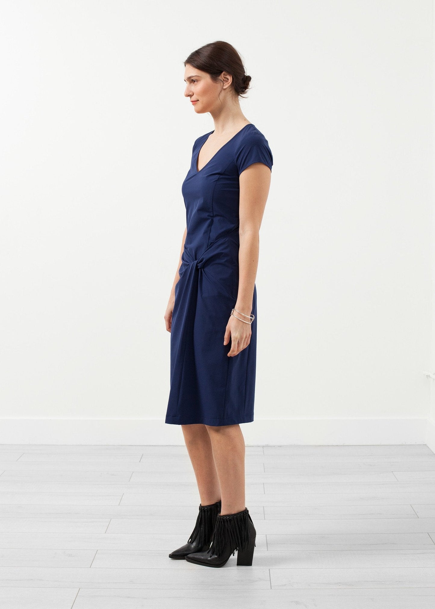 V-Neck Twist Dress (6707066470494)