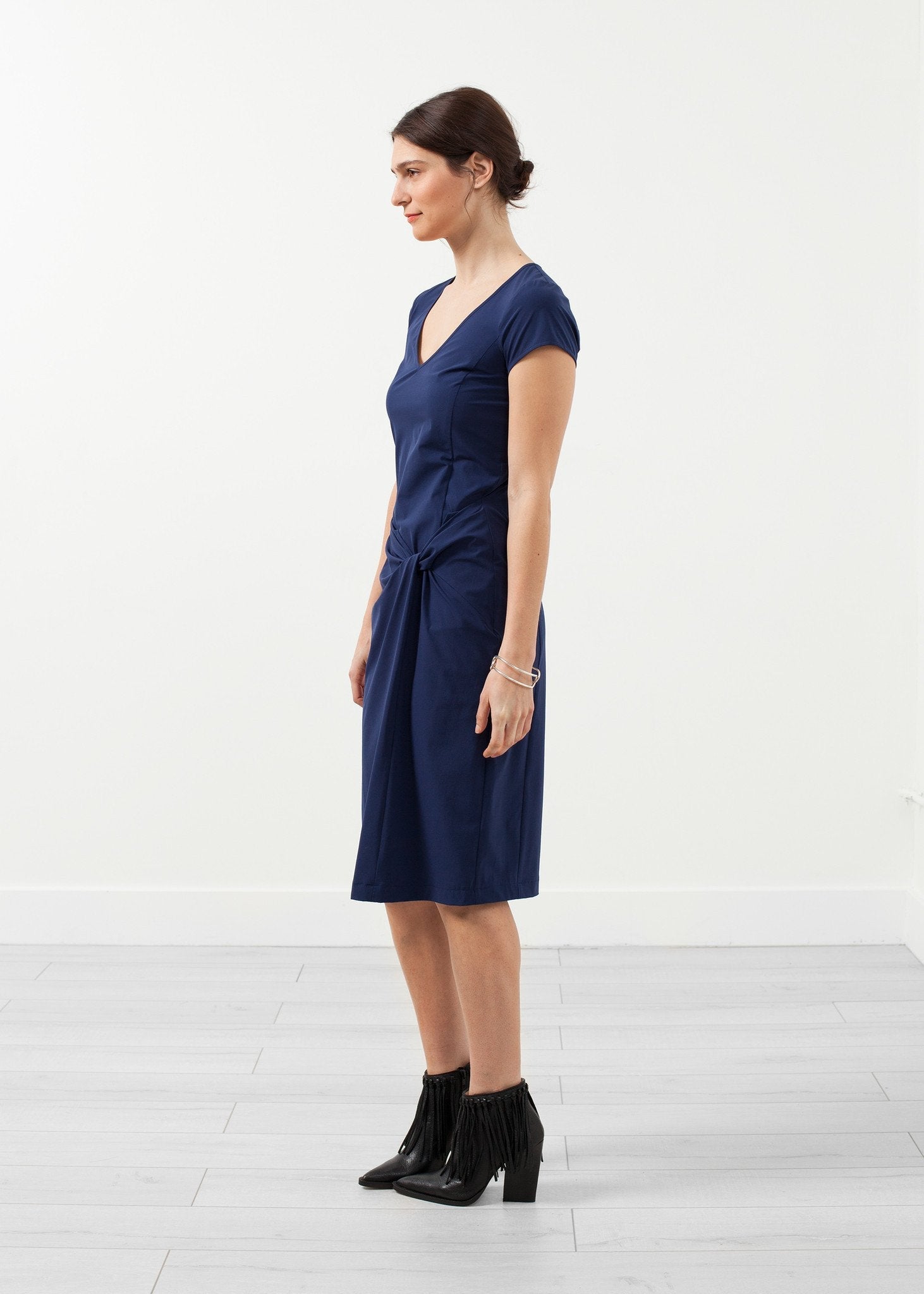 V-Neck Twist Dress (6707066470494)