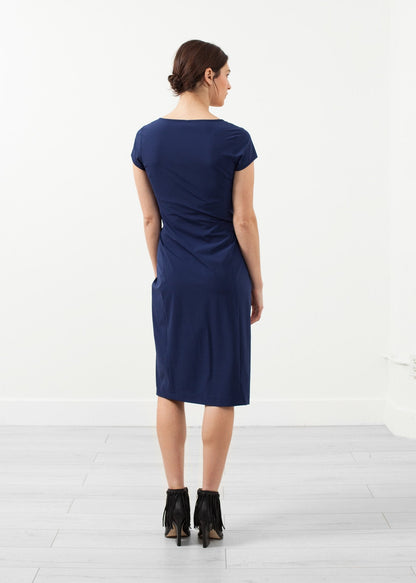 V-Neck Twist Dress (6707066470494)