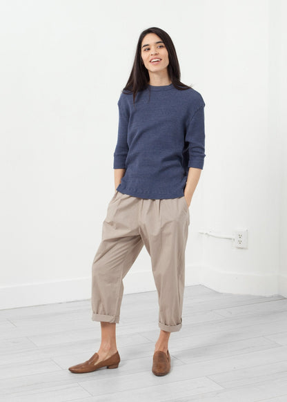 Melange Waffle Top (6707063849054)