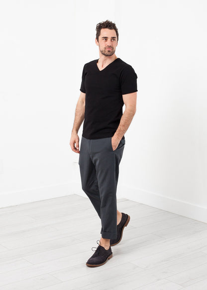Flat Front Cuffed Trouser (6707073155166)