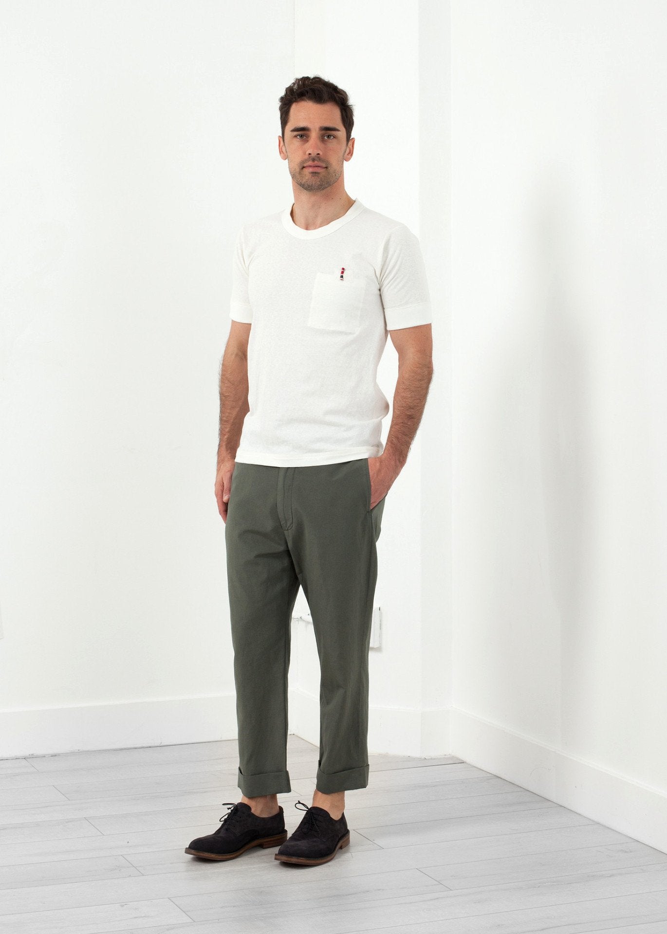 Flat Front Cuffed Trouser (6707073220702)