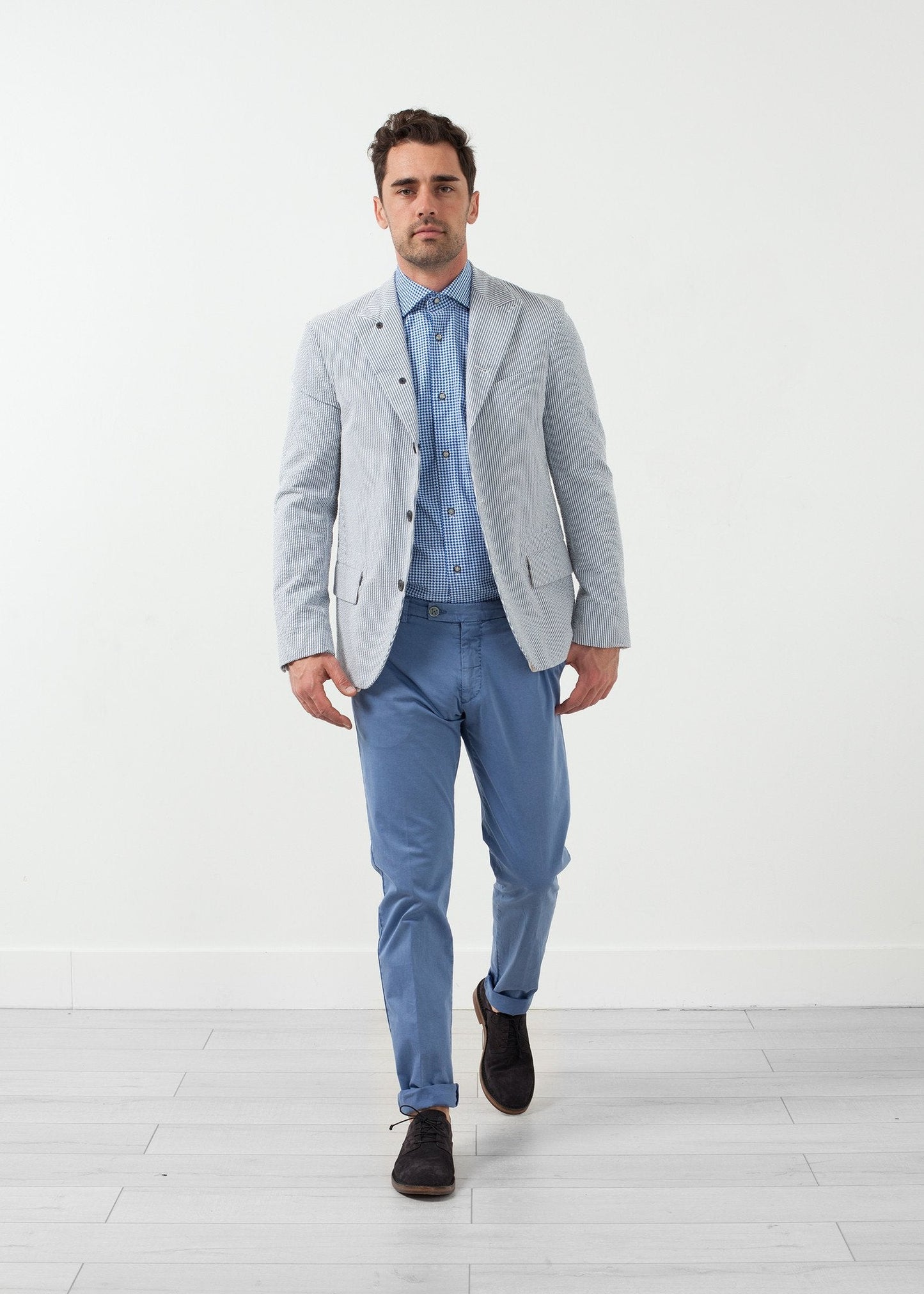 Seersucker Five Button Blazer (6707073056862)