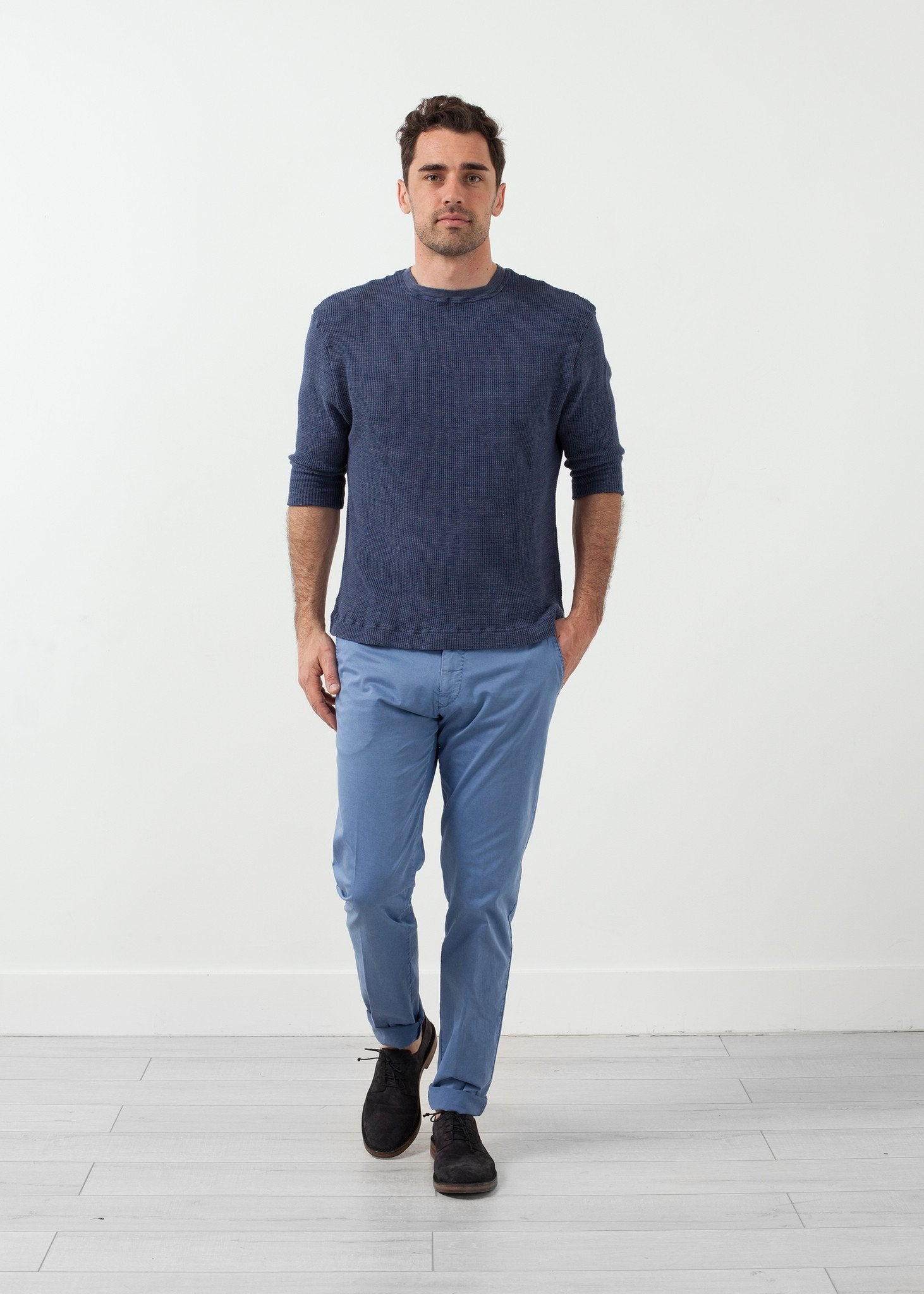 Melange Waffle Top (6707063849054)