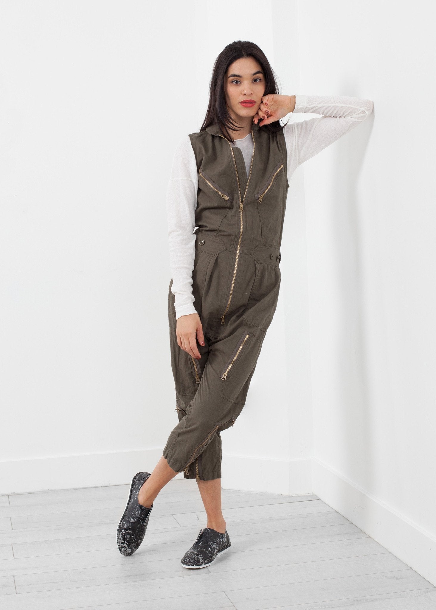 Sleeveless Harem Flightsuit (6707087638622)