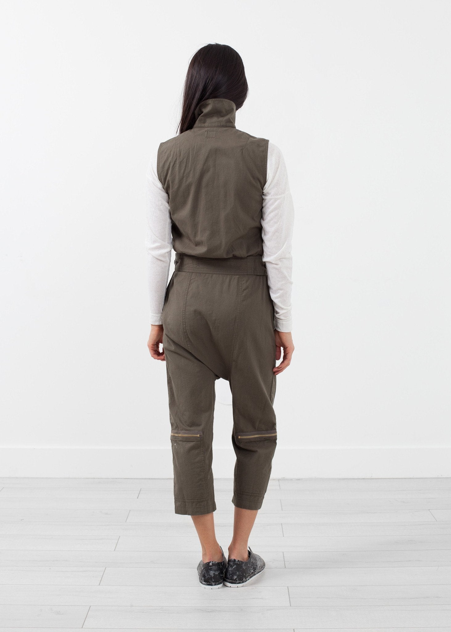 Sleeveless Harem Flightsuit (6707087638622)